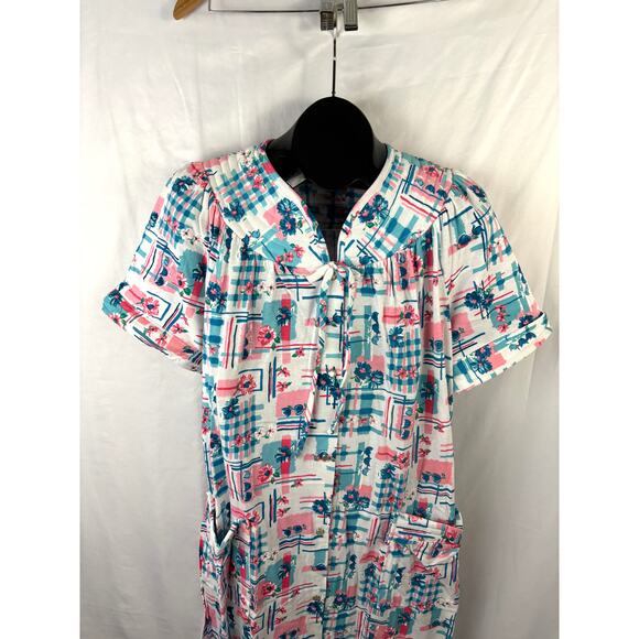 Vintage Carriage Court Snap Front Robe Loungewear Sleepwear Dress SMALL New - Picture 5 of 9